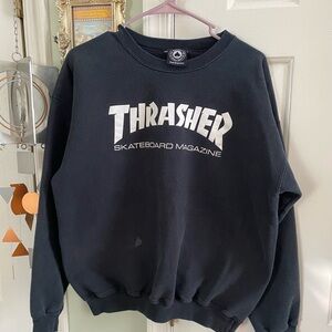 Thrasher Magazine Boxy Sweatshirt Logo Crewneck Skateboard Sz M